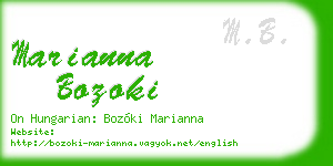 marianna bozoki business card